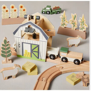 Hearth & Hand with Magnolia Kids Toy Train Track Set - 84pc - NWT